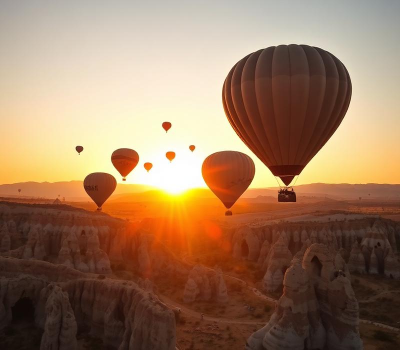 Hot air balloons over Cappadocia