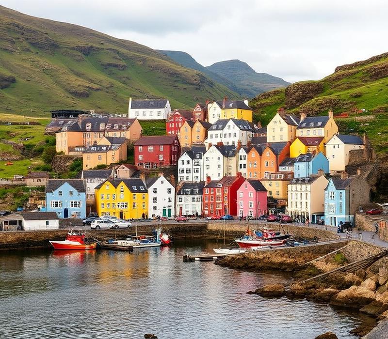 Scottish harbor village