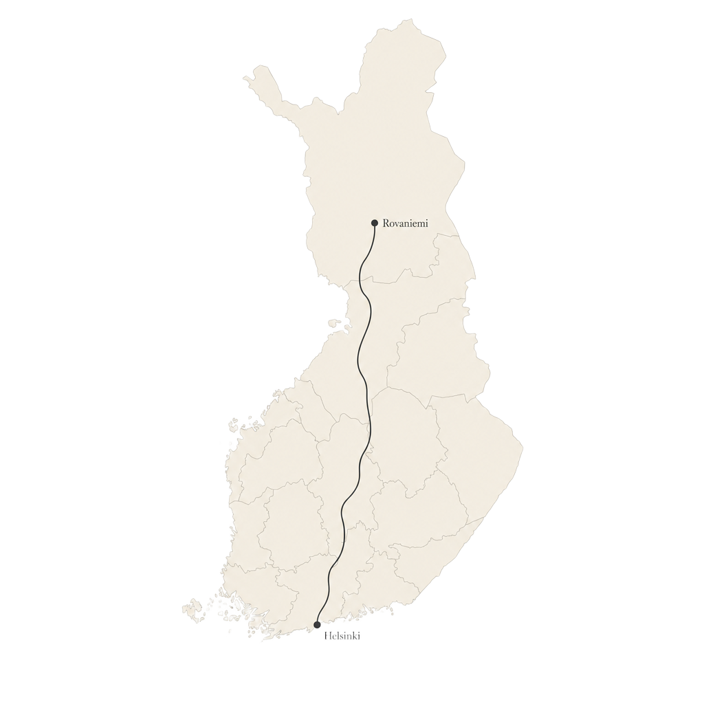 Finland route map