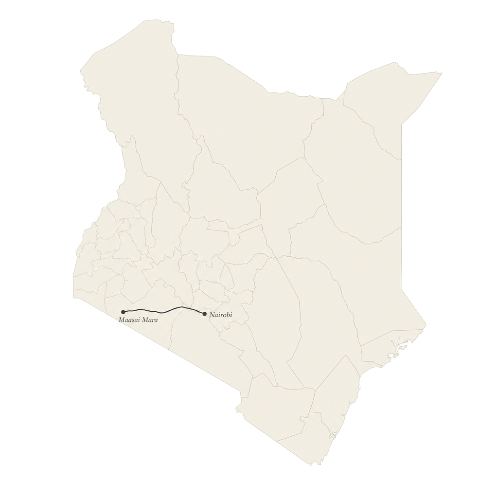 Kenya route map