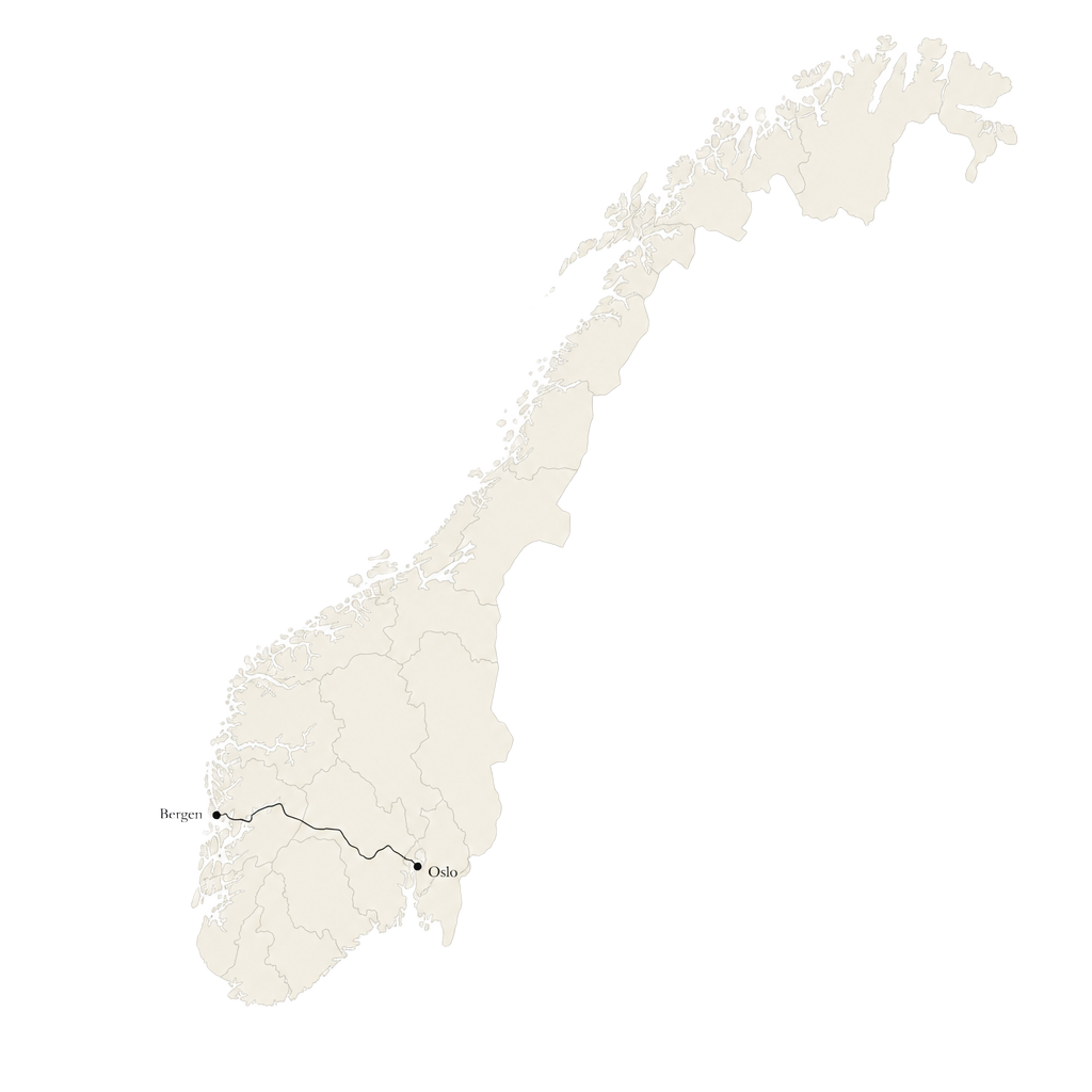Norway route map