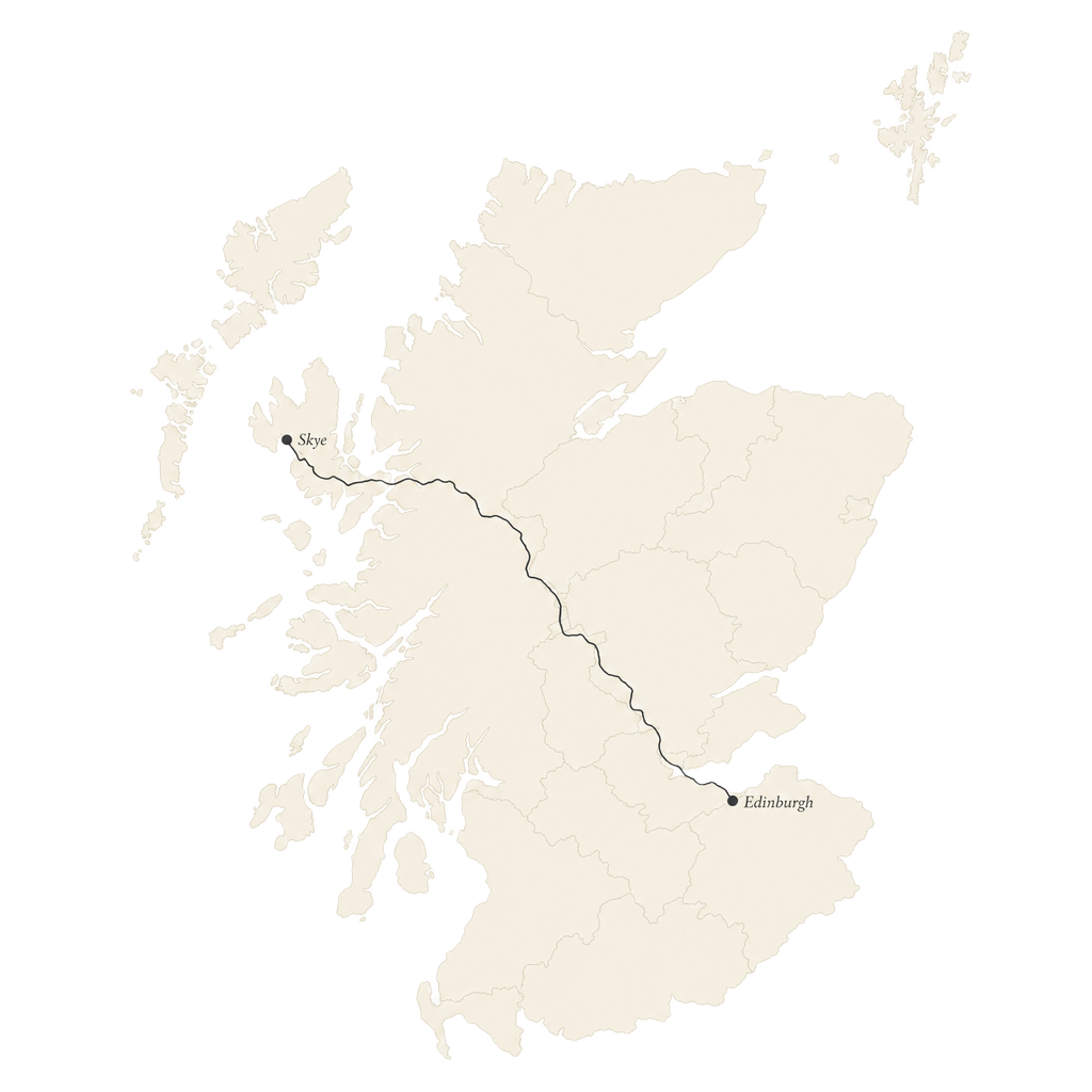 Scotland route map