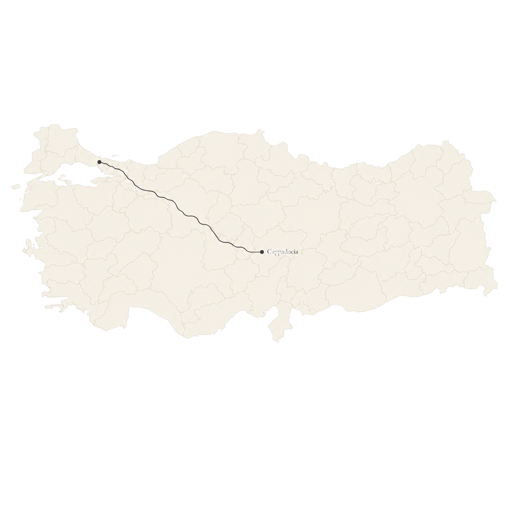 Turkey route map